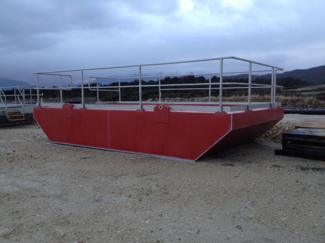 Z Barge Closeup On Site